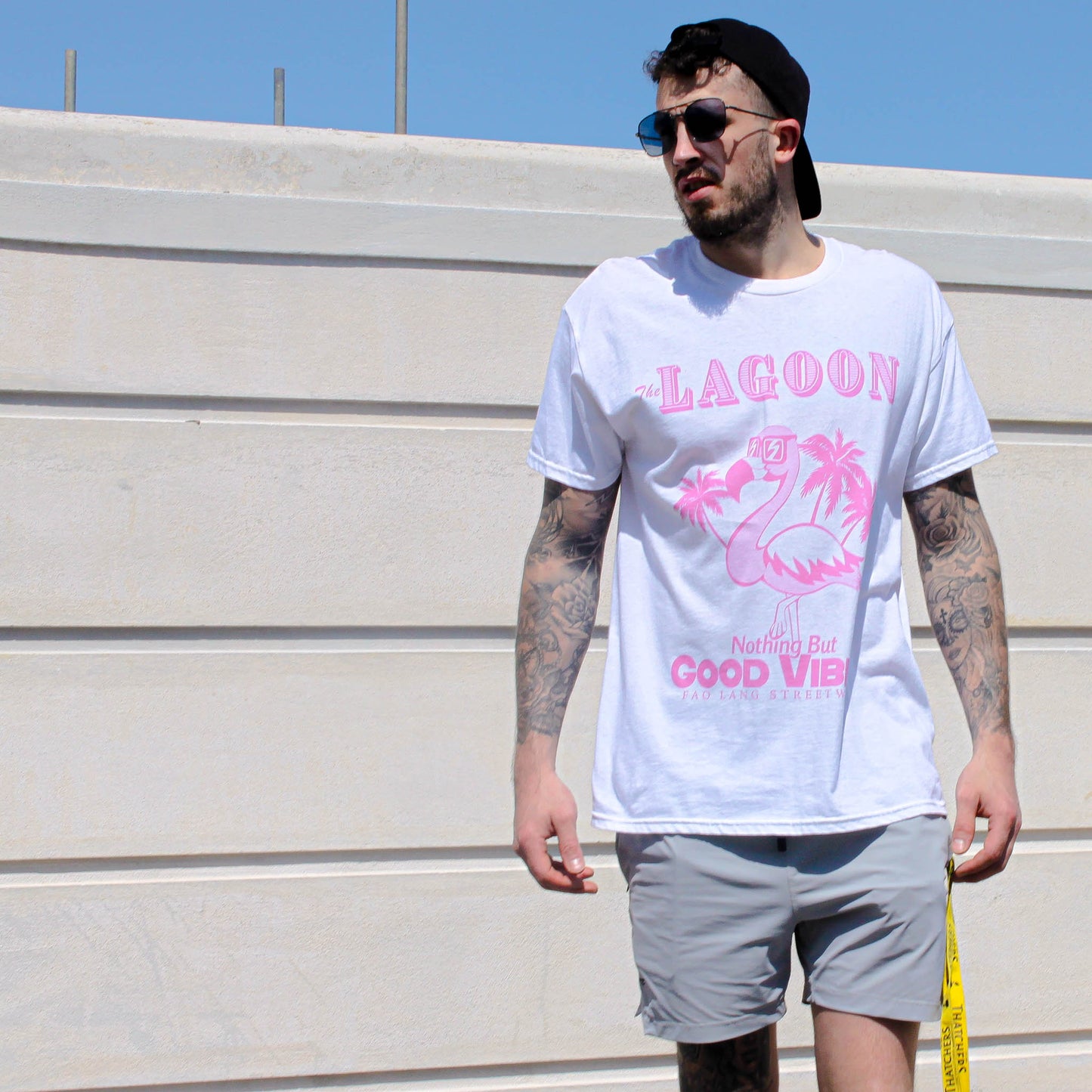 The Lagoon - Flamingo - Front Print